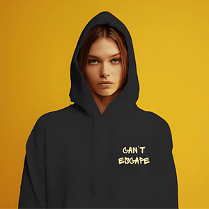 Nitorious Black Printed Luxe Hoodie