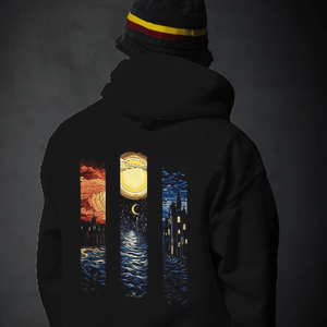 Nitorious Black Printed Luxe Hoodie