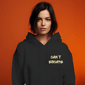 Nitorious Black Printed Luxe Hoodie
