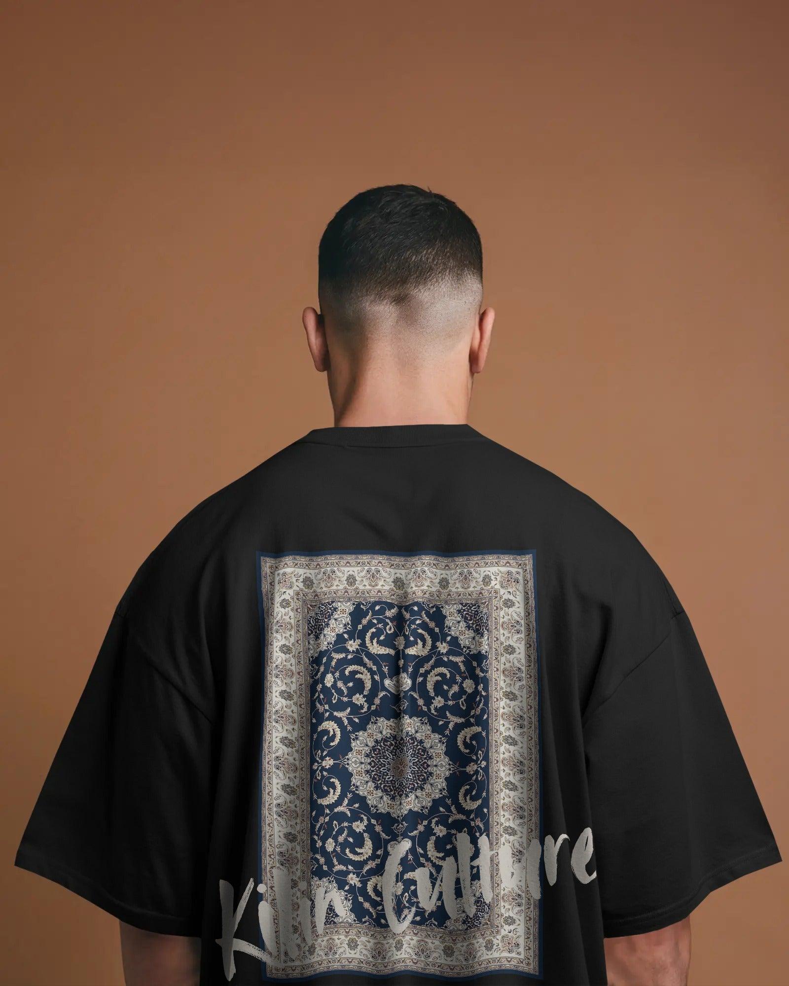 Kilin Culture Black Oversized T-shirt from Nitorious Atelier featuring a cultural-inspired graphic print. Made with premium cotton for a soft, relaxed fit.