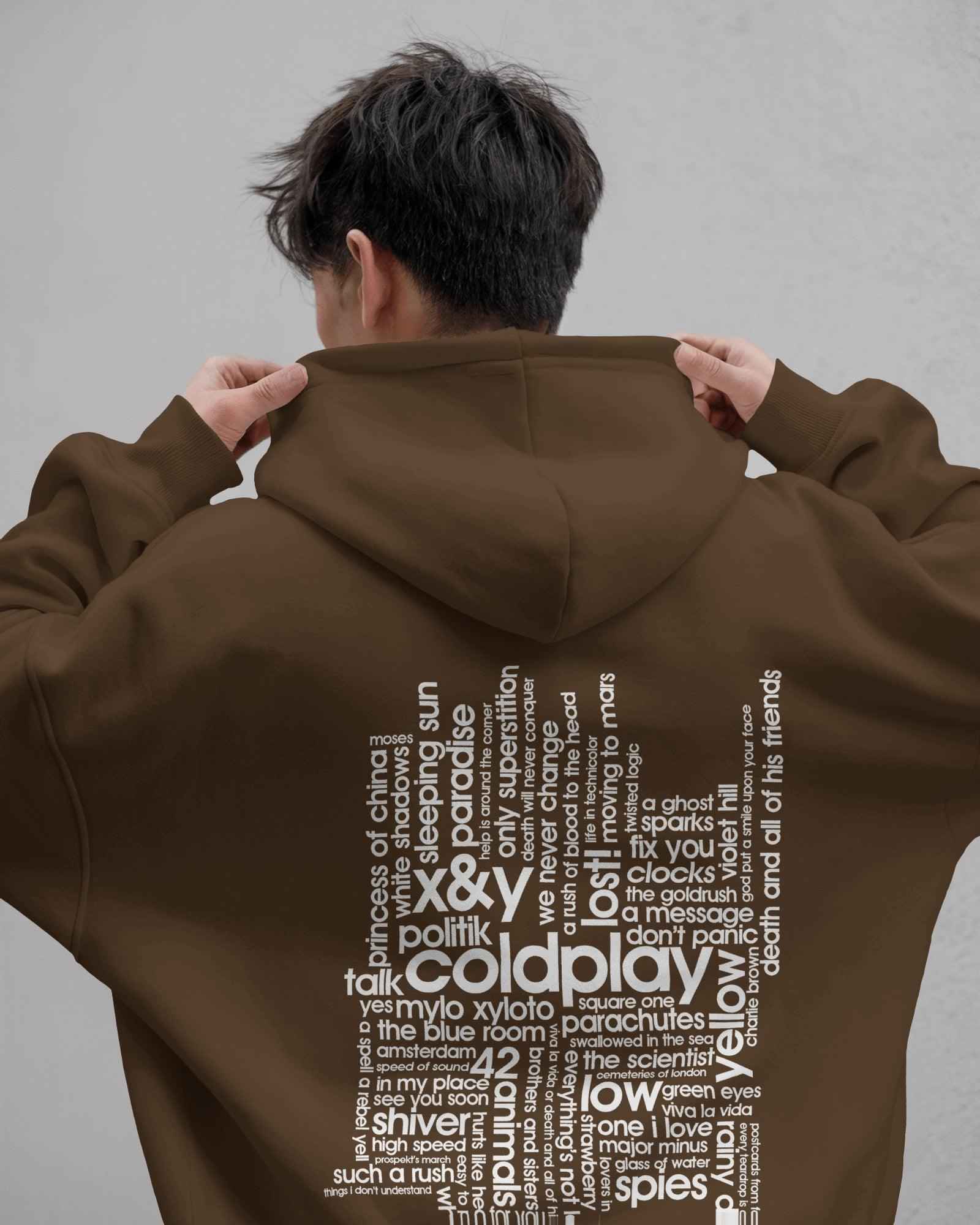 Nitorious Brown COLDPLAY SONGS Luxe Hoodie