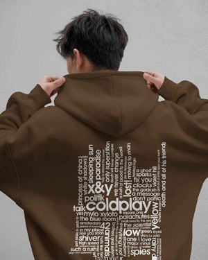Nitorious Brown COLDPLAY SONGS Luxe Hoodie