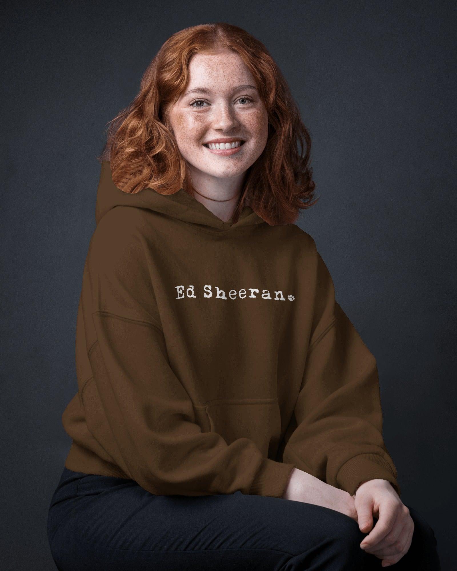 Brown luxe hoodie inspired by Ed Sheeran, from Nitorious Atelier. Made from premium cotton fleece for ultimate comfort and style, this hoodie features a cosy fit and a timeless design, perfect for casual and music-inspired outfits.
