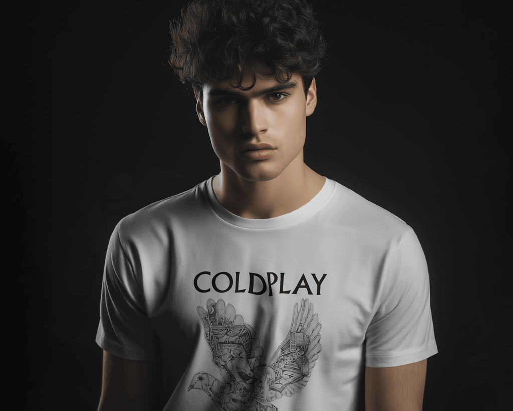 Coldplay White T-shirt by Nitorious Atelier featuring a clean and timeless design inspired by the band's iconic style. Made from premium cotton, this t-shirt ensures comfort, durability, and a perfect fit for everyday wear.