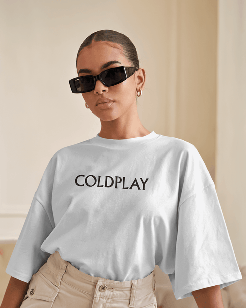 Coldplay Oversized White T-shirt- Made On Order