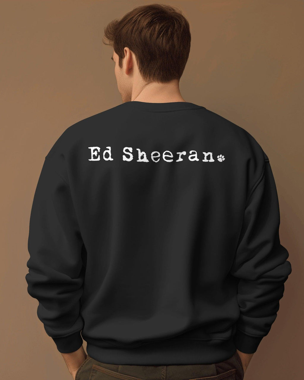 Black luxury sweatshirt inspired by Ed Sheeran, from Nitorious Atelier. Crafted with premium fabric for a sleek and comfortable fit, this sweatshirt features a stylish design perfect for casual and music-inspired looks