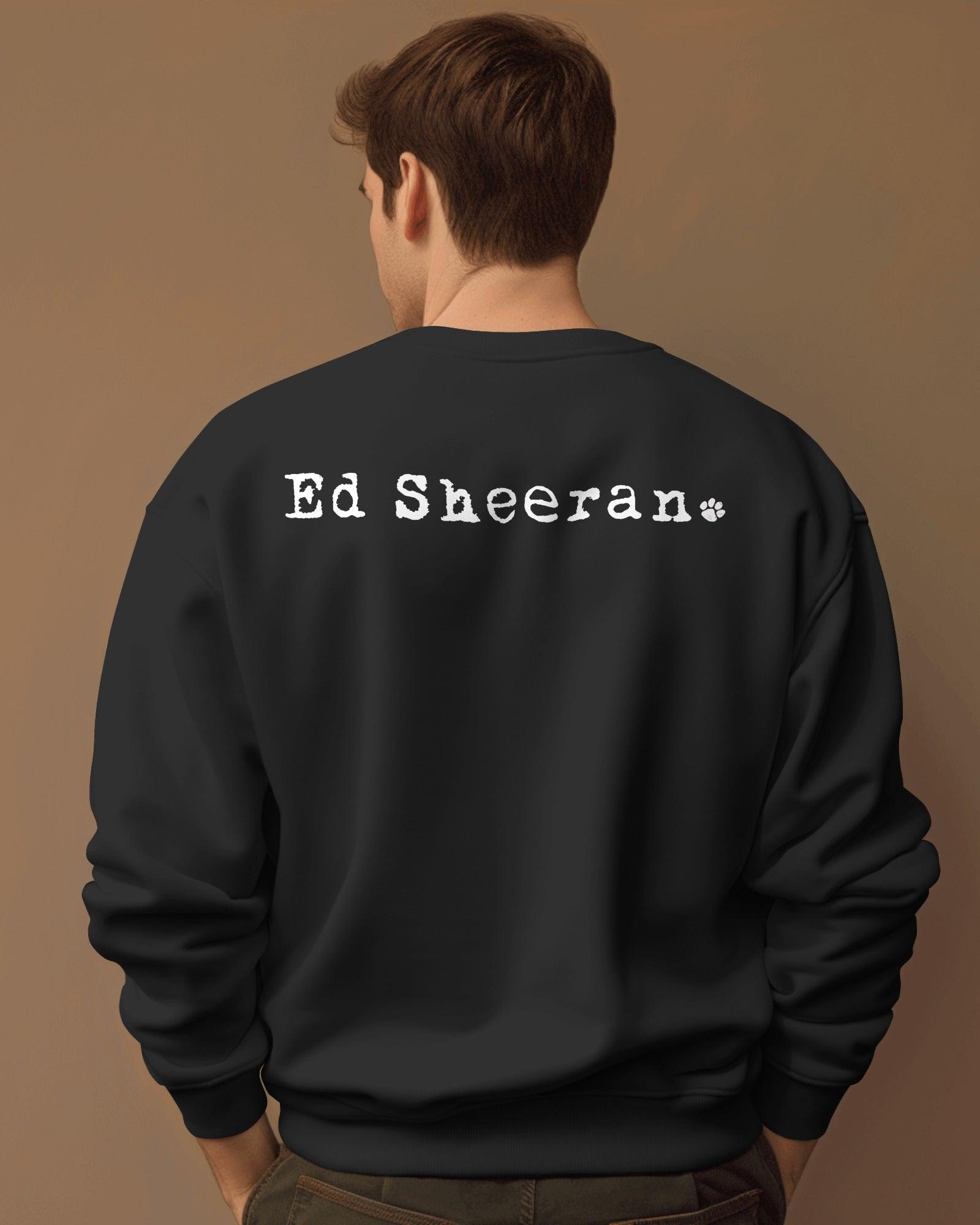 Black luxury sweatshirt inspired by Ed Sheeran, from Nitorious Atelier. Crafted with premium fabric for a sleek and comfortable fit, this sweatshirt features a stylish design perfect for casual and music-inspired looks