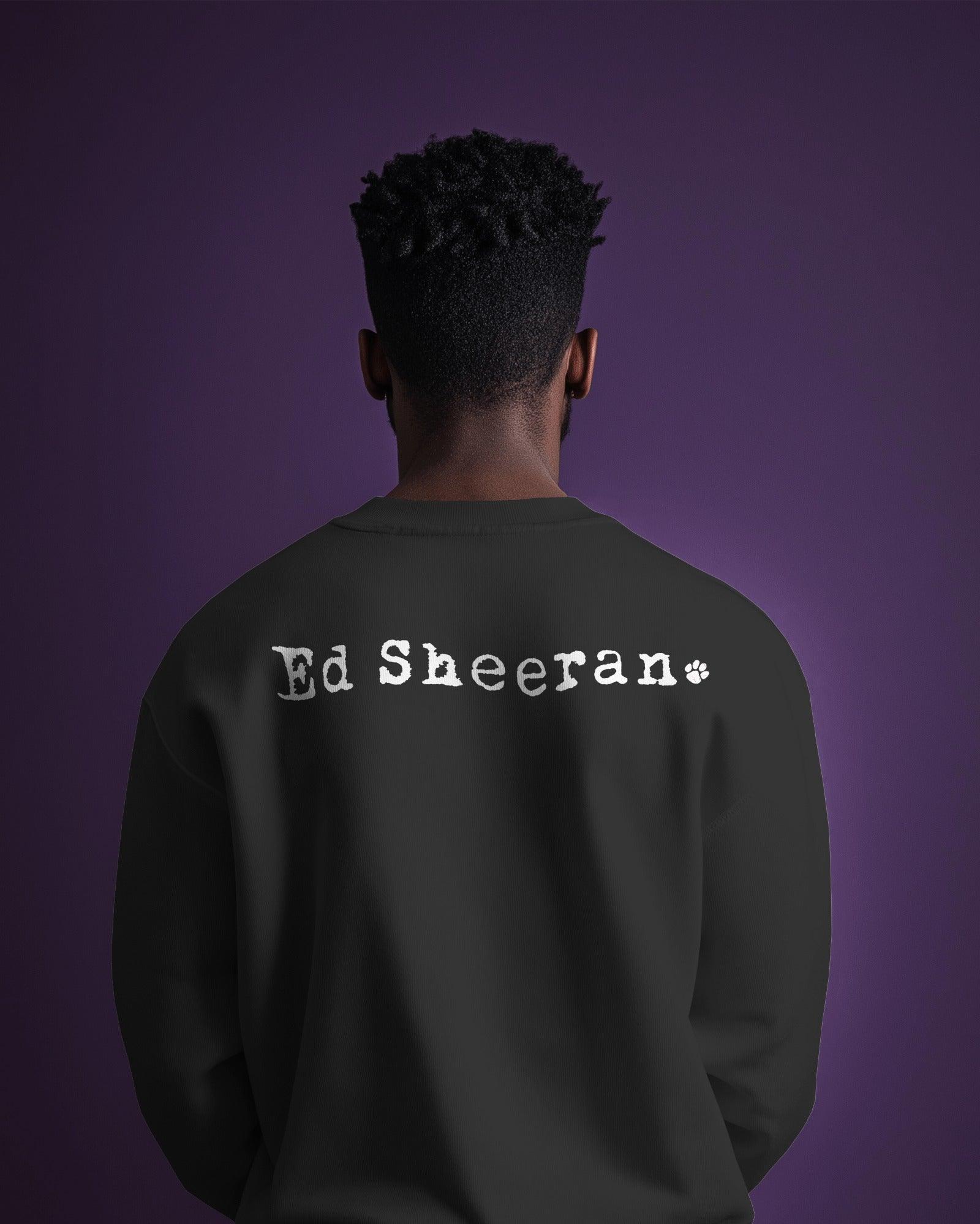 Black luxury sweatshirt inspired by Ed Sheeran, from Nitorious Atelier. Crafted with premium fabric for a sleek and comfortable fit, this sweatshirt features a stylish design perfect for casual and music-inspired looks