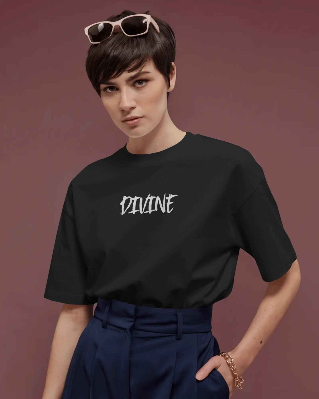 Nitorious Kilim Oversized Black Tshirt