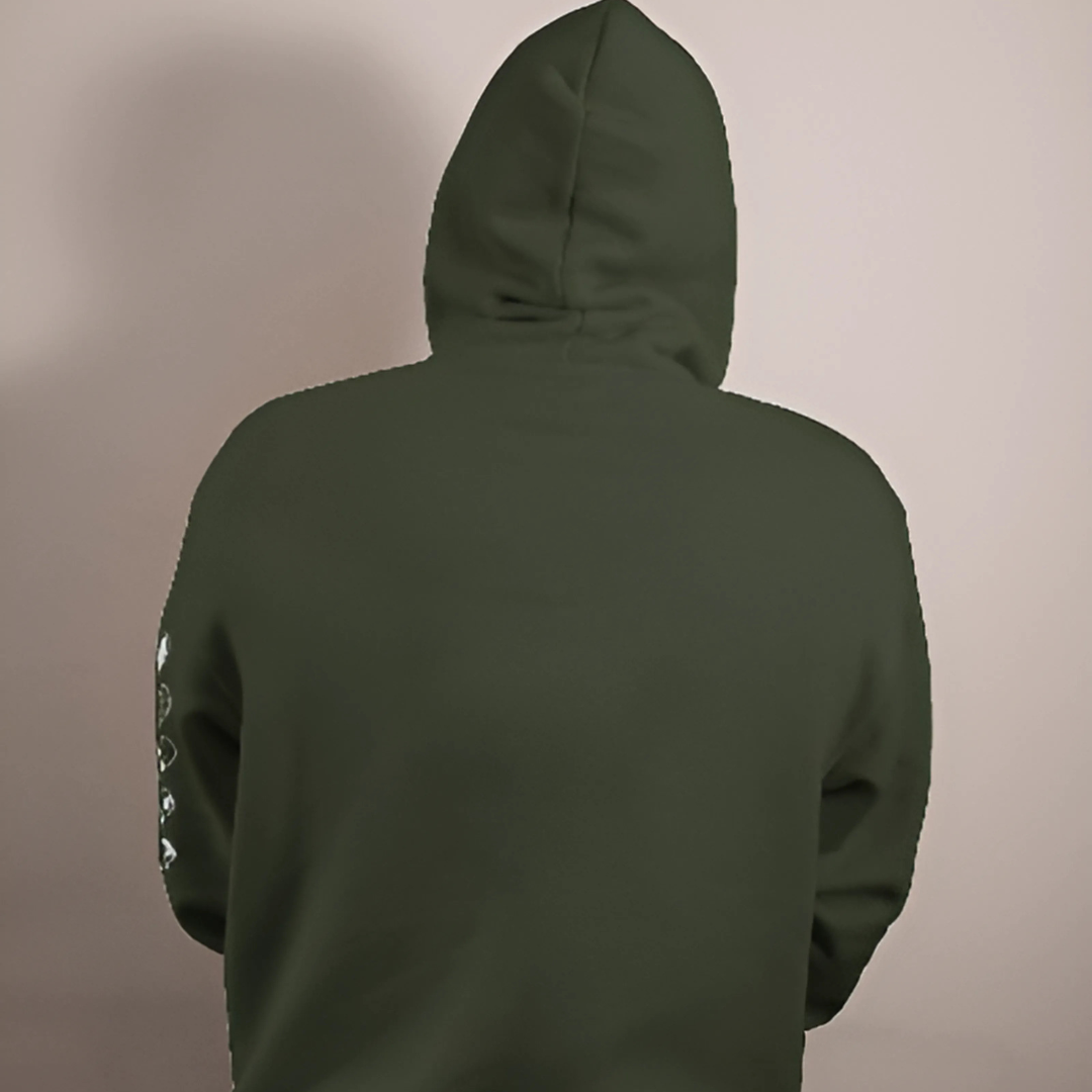 NASA green hoodie from Nitorious Atelier made with premium cotton fleece. This hoodie features a bold NASA logo on the front, offering both style and comfort with its soft, warm fabric and relaxed fit. Perfect for casual wear and space enthusiasts.