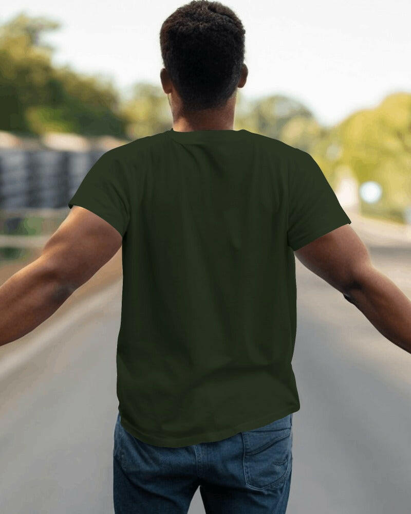 A classic regular-fit Pine Green tee from Nitorious Atelier, perfect for everyday wear with its timeless design and superior comfort