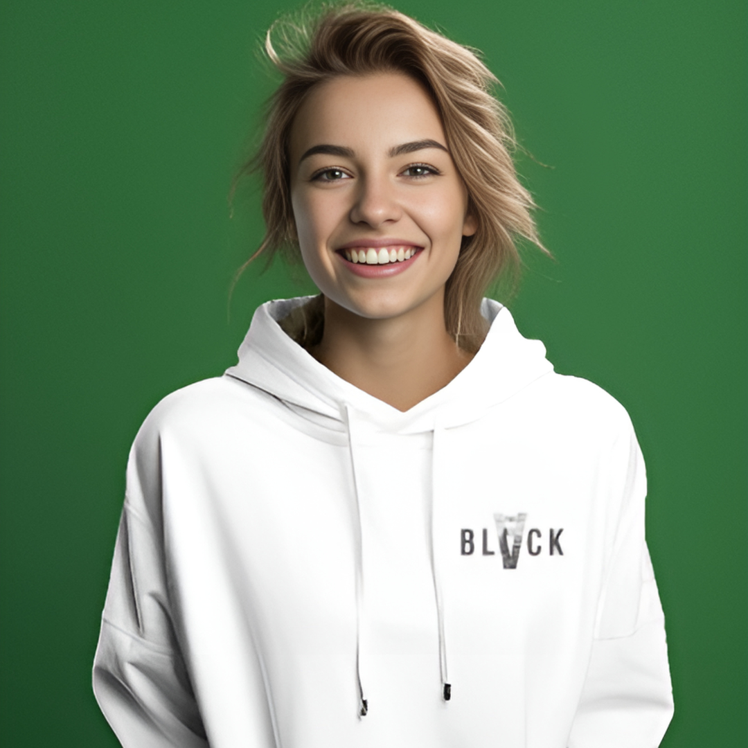 The Black white hoodie from Nitorious Atelier featuring a minimalist yet bold design. Made from soft, premium cotton fleece, this hoodie provides a comfortable and sleek look, perfect for a casual yet edgy style.