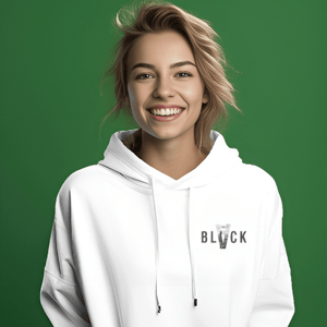 Nitorious White Luxe Printed Hoodie