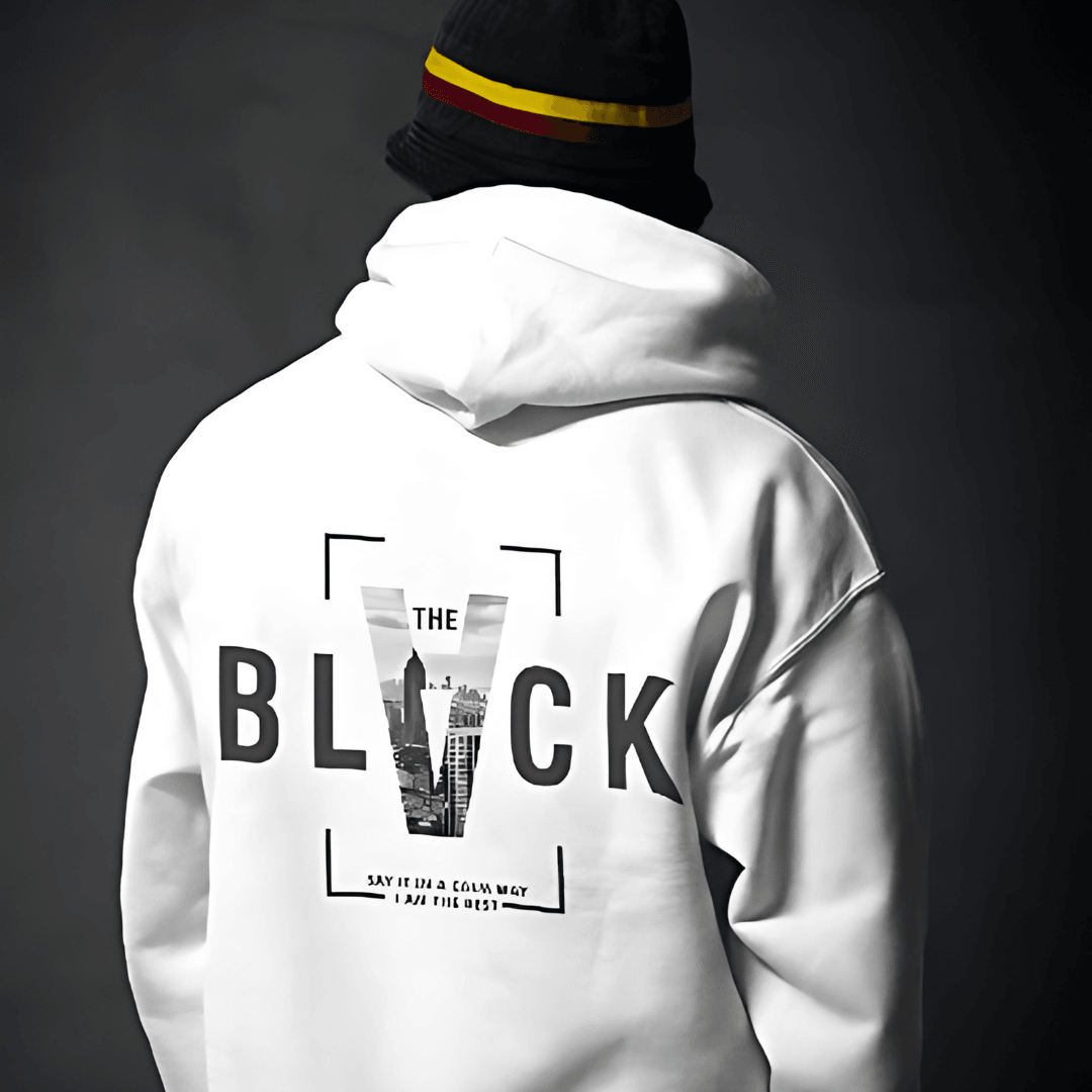 Nitorious White Luxe Printed Hoodie