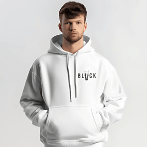 Nitorious White Luxe Printed Hoodie