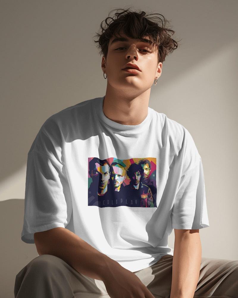 Nitorious Atelier Coldplay t-shirt featuring a vibrant, artistic design inspired by the band's iconic album art. Made from premium cotton, this regular fit t-shirt offers comfort, durability, and a stylish way to showcase your love for Coldplay.