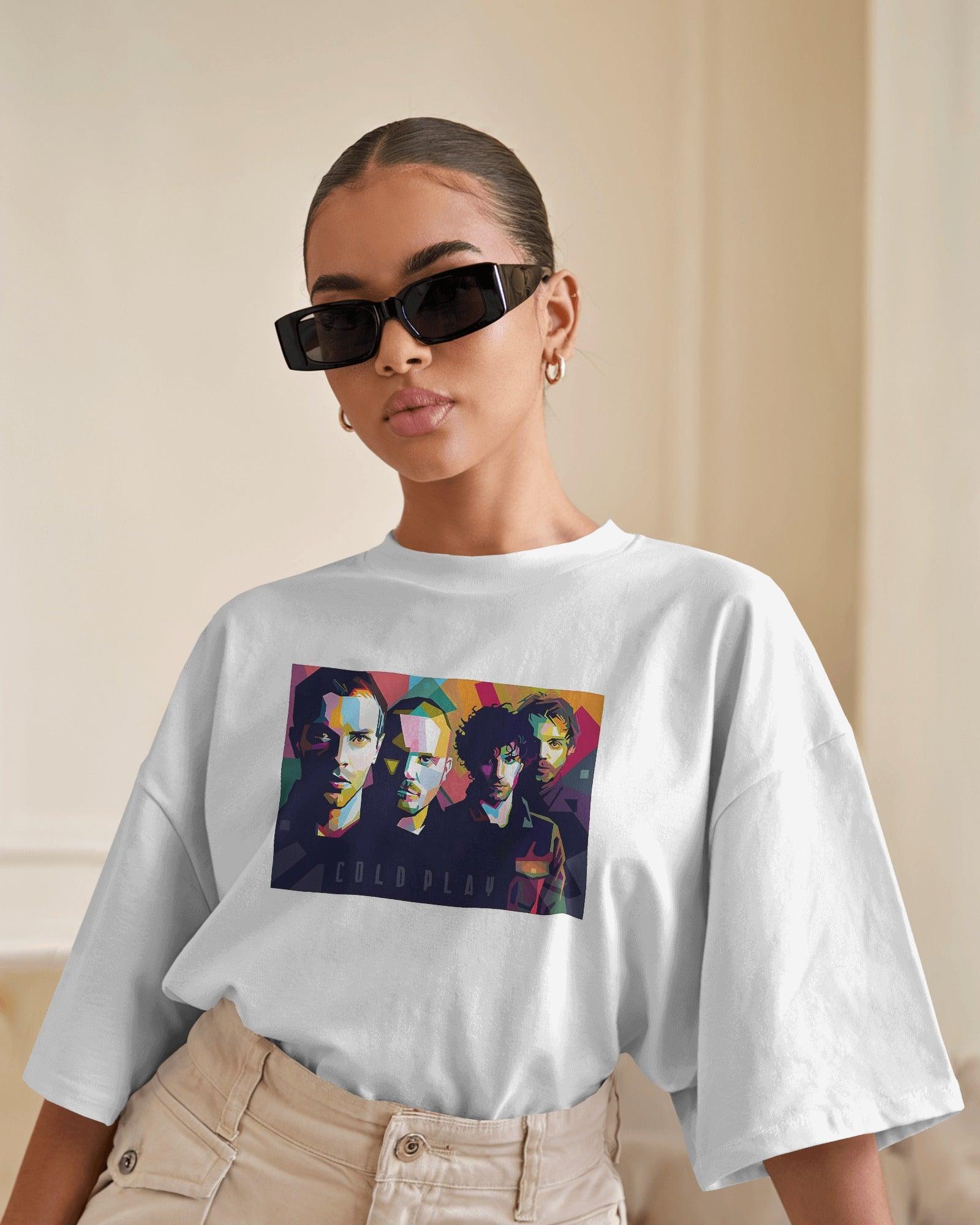 Nitorious Atelier Coldplay t-shirt featuring a vibrant, artistic design inspired by the band's iconic album art. Made from premium cotton, this regular fit t-shirt offers comfort, durability, and a stylish way to showcase your love for Coldplay.