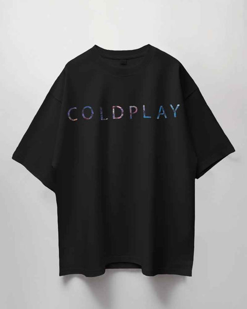 Coldplay Regular Fit Black  T-shirt- Made On Order