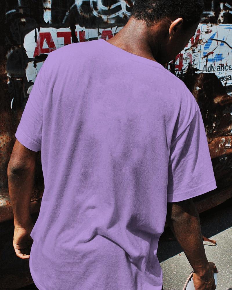 Lavender oversized t-shirt from Nitorious Atelier showcasing the fierce 'No Mercy' print. Crafted from premium cotton, this statement piece combines boldness with comfort for a powerful look.