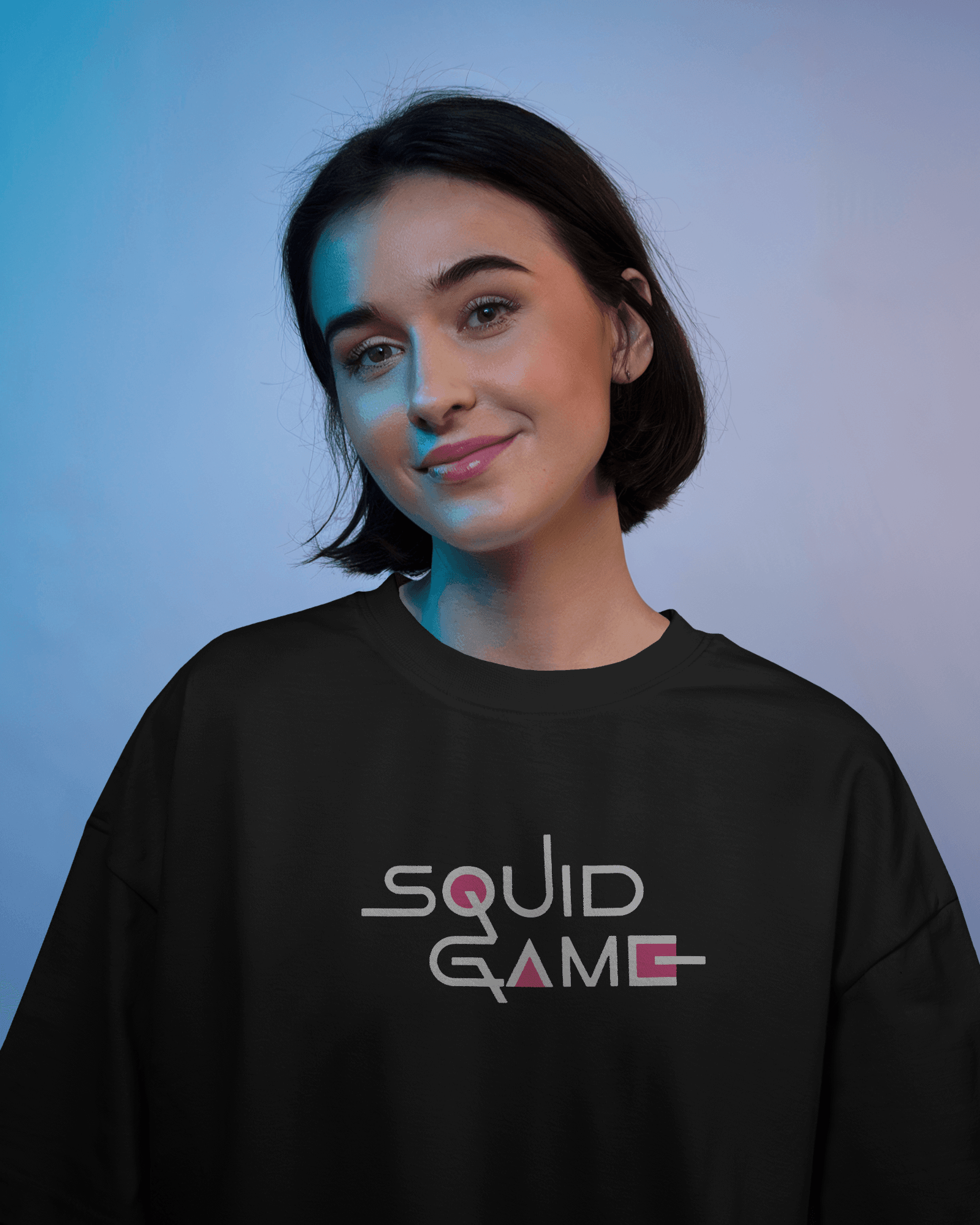 Black oversized Squid Game-themed tshirt from Nitorious Atelier featuring a bold graphic inspired by the iconic series. Made from premium cotton, this tshirt offers ultimate comfort and a trendy, relaxed fit.