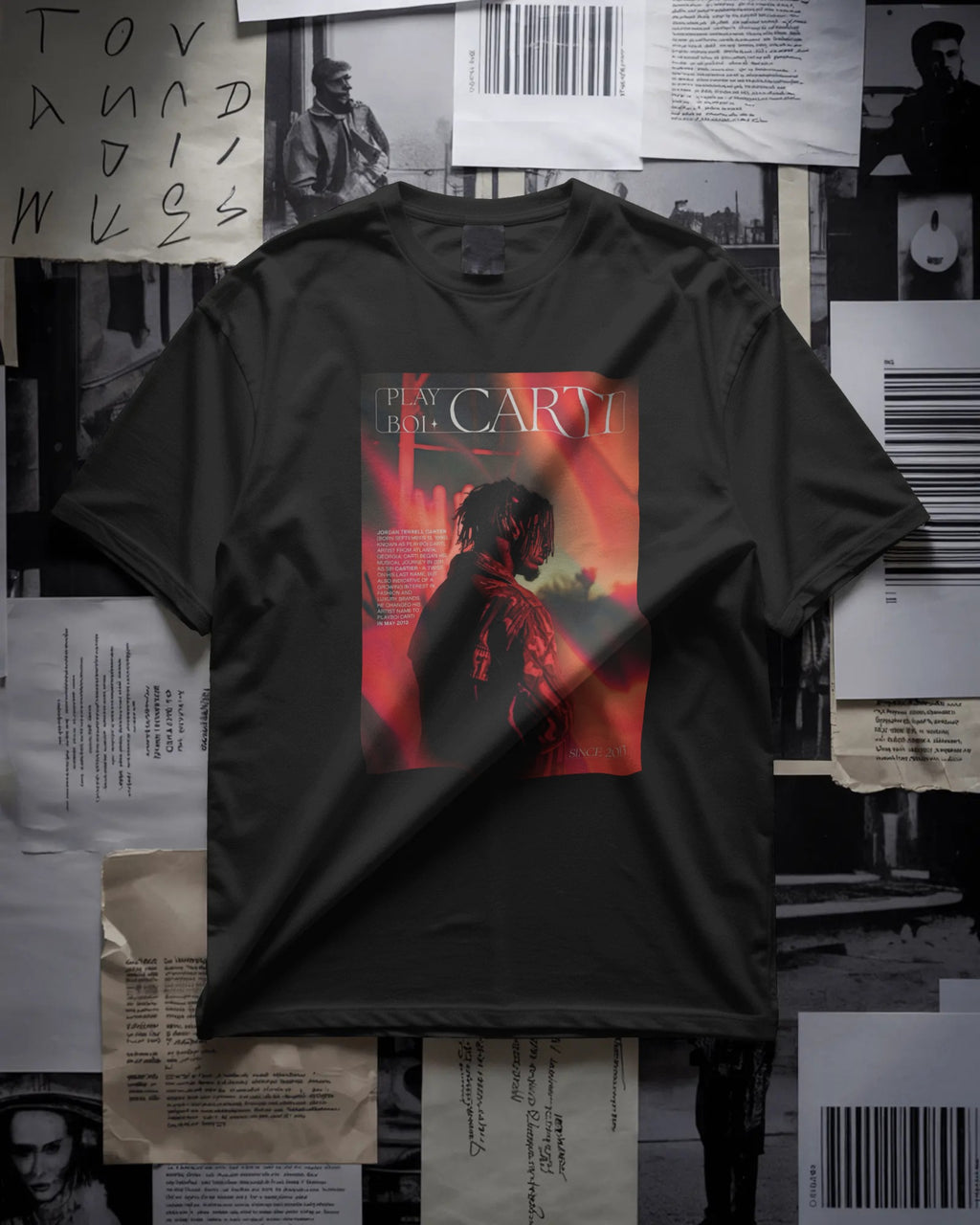 Playboi Carti Concert Oversized Black Tshirt