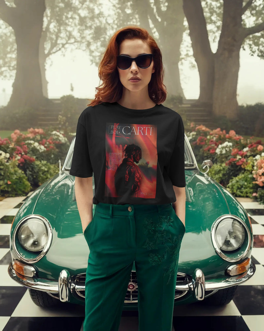 Playboi Carti Concert Oversized Black Tshirt