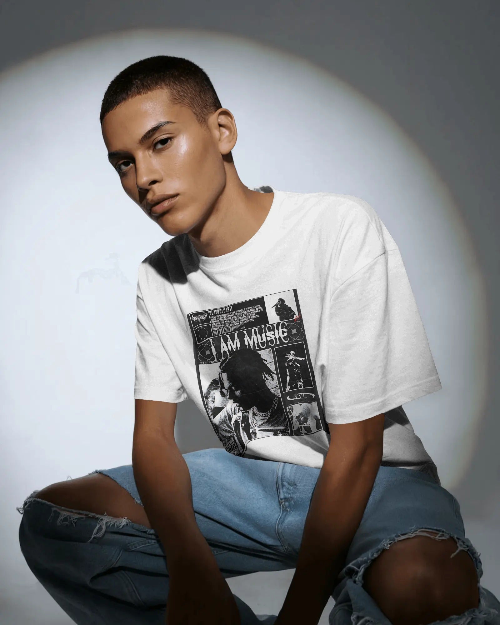 Playboi Carti Music India Concert Oversized white Tshirt Buy Nitorious Atelier