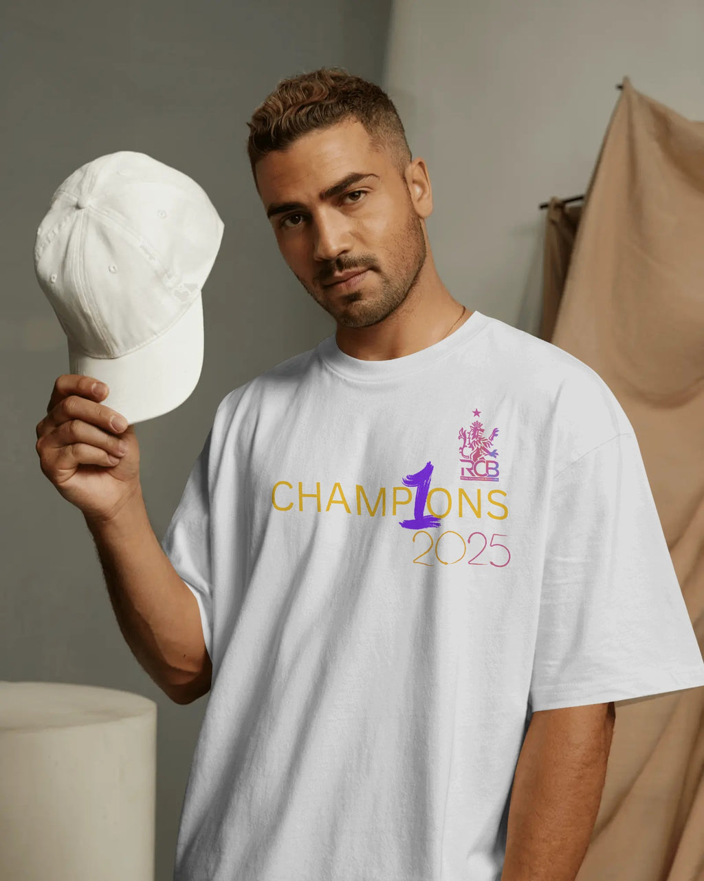 RCB Champions 2025 Oversized Black T-shirt from Nitorious Atelier