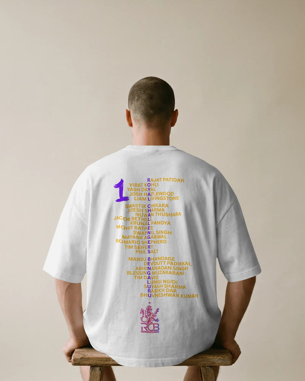 RCB Champions 2025 Oversized Black T-shirt from Nitorious Atelier