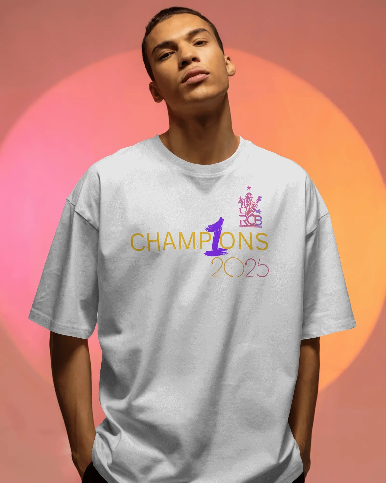 RCB Champions 2025 Oversized Black T-shirt from Nitorious Atelier