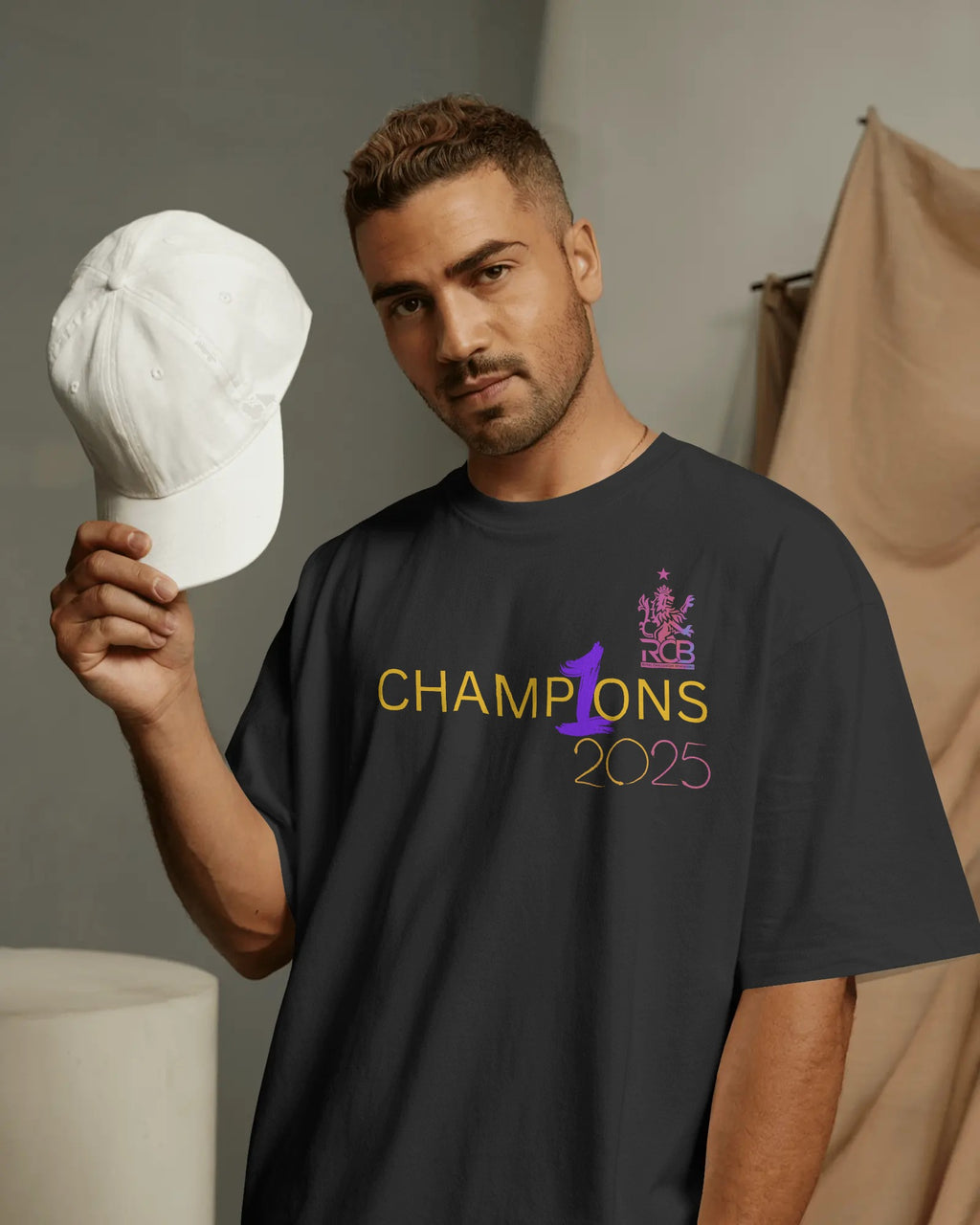 RCB Champions 2025 Squad Edition Oversized T-shirt from  Nitorious Atelier