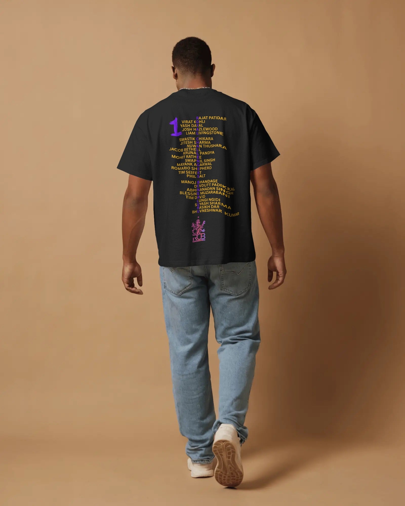 RCB Champions 2025 Squad Edition Oversized T-shirt from  Nitorious Atelier