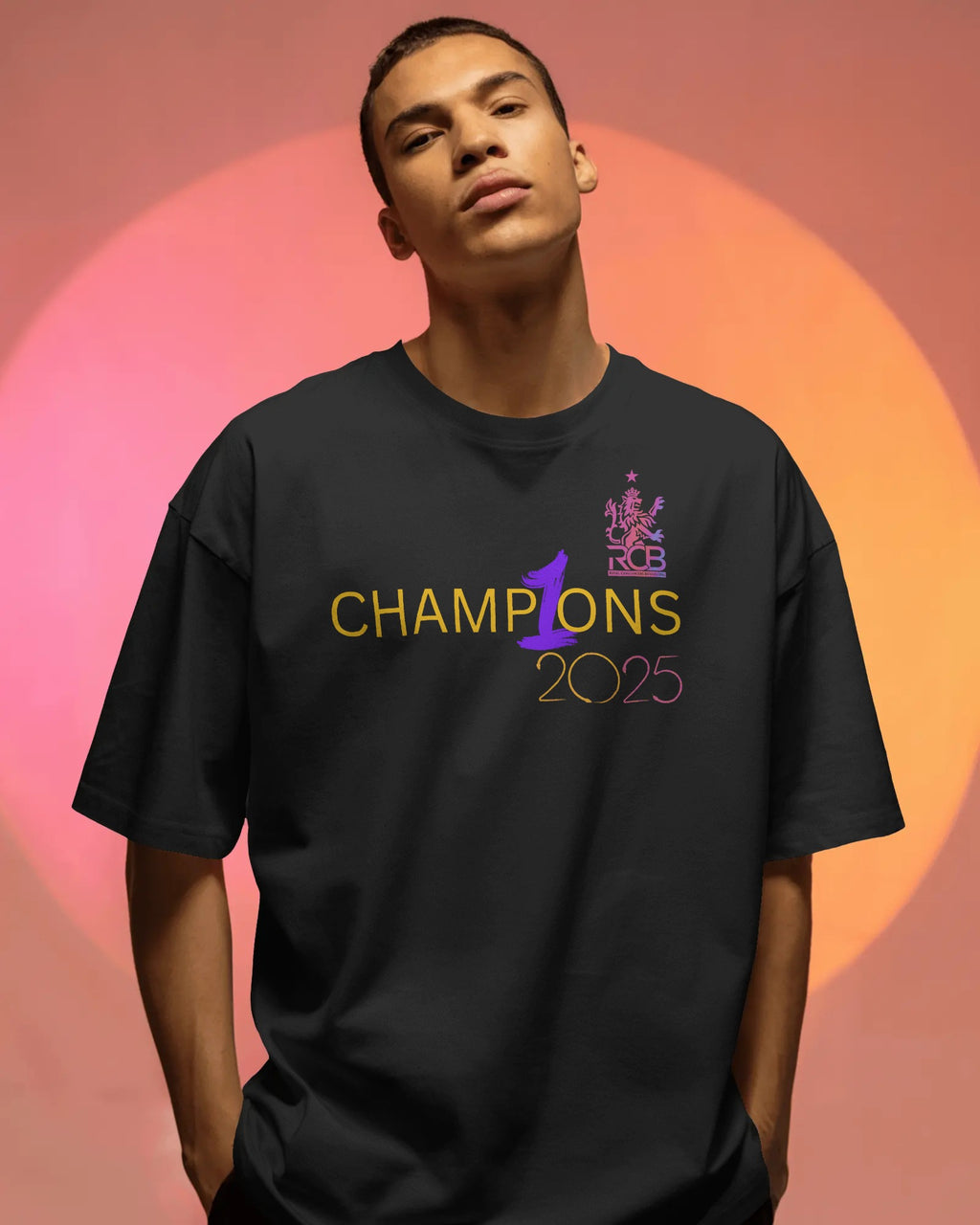 RCB Champions 2025 Squad Edition Oversized T-shirt from  Nitorious Atelier