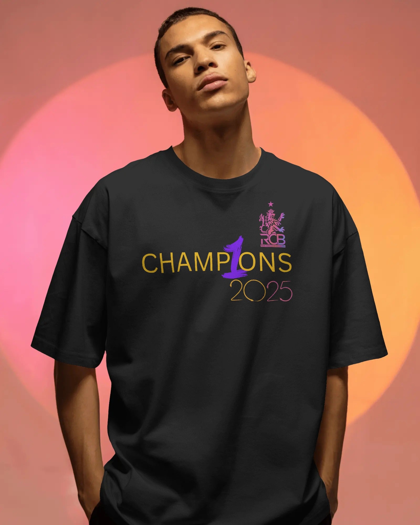 RCB Champions 2025 Squad Edition Oversized T-shirt from  Nitorious Atelier