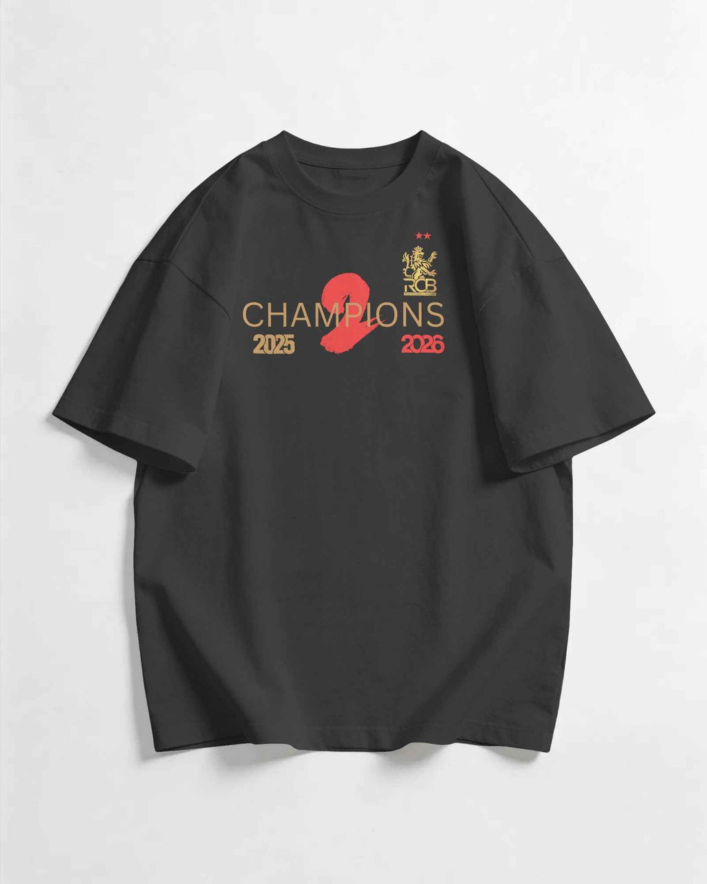 RCB Champions 2026 Oversized Black T-shirt