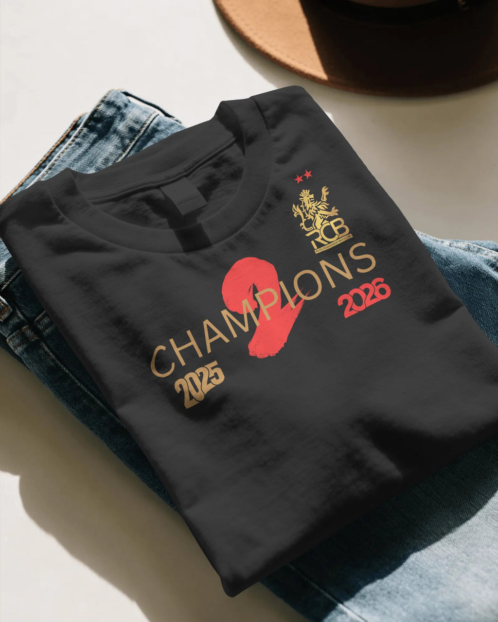 RCB Champions 2026 Oversized Black T-shirt