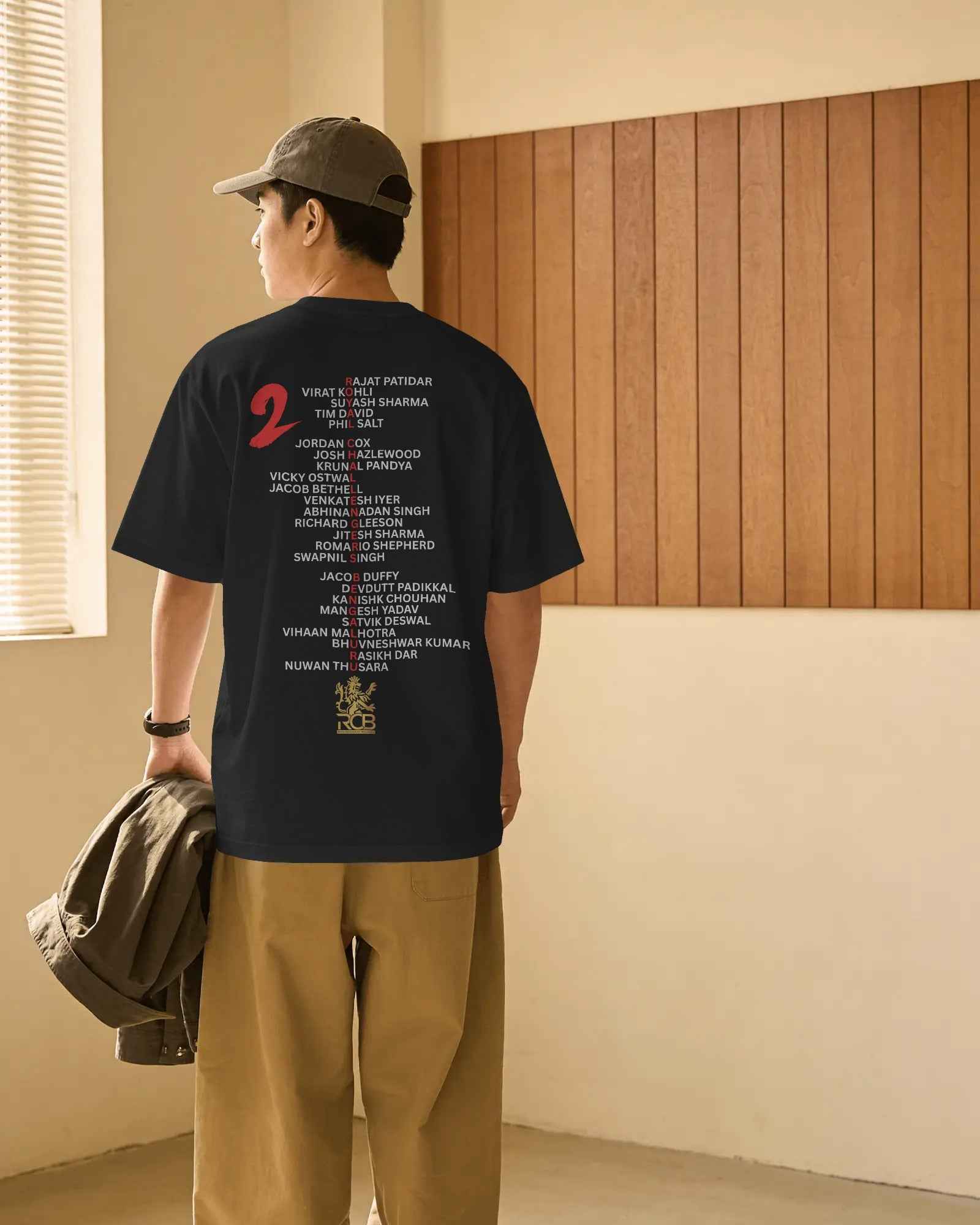 RCB Champions 2026 Oversized Black T-shirt