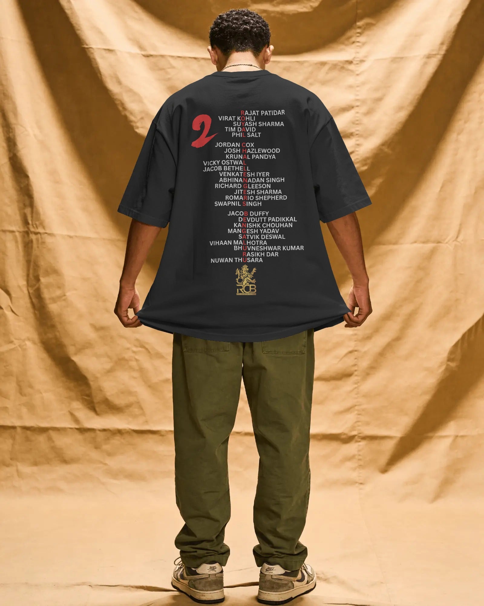 RCB Champions 2026 Oversized Black T-shirt
