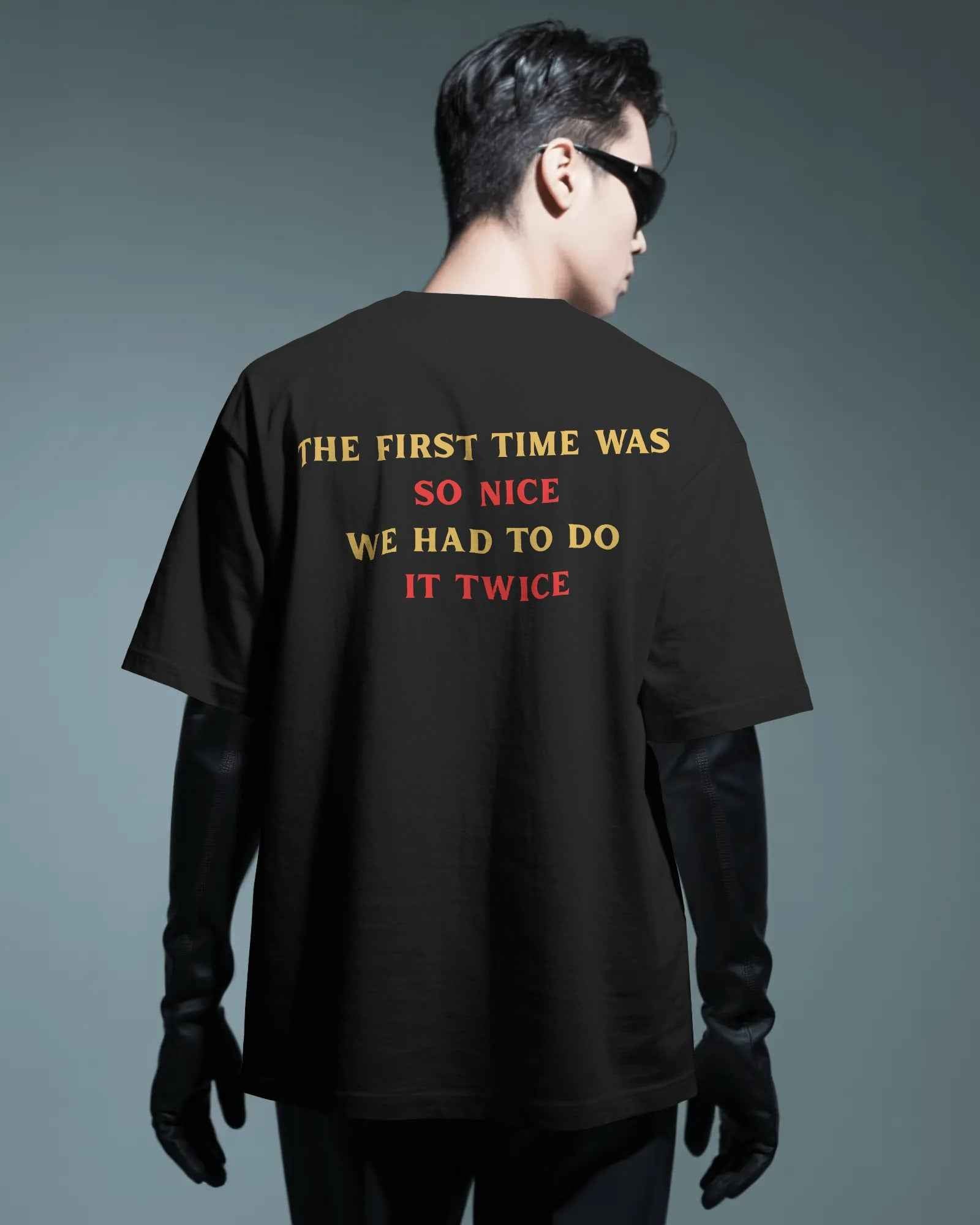 RCB Double Glory 2026 Champions Oversized Black T-shirt. RCB Champions Tshirt from Nitorious Atelier 