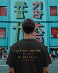 RCB Double Glory 2026 Champions Oversized Black T-shirt. RCB Champions Tshirt from Nitorious Atelier 