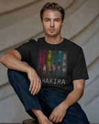Oversized black graphic tee featuring Shakira concert eras design