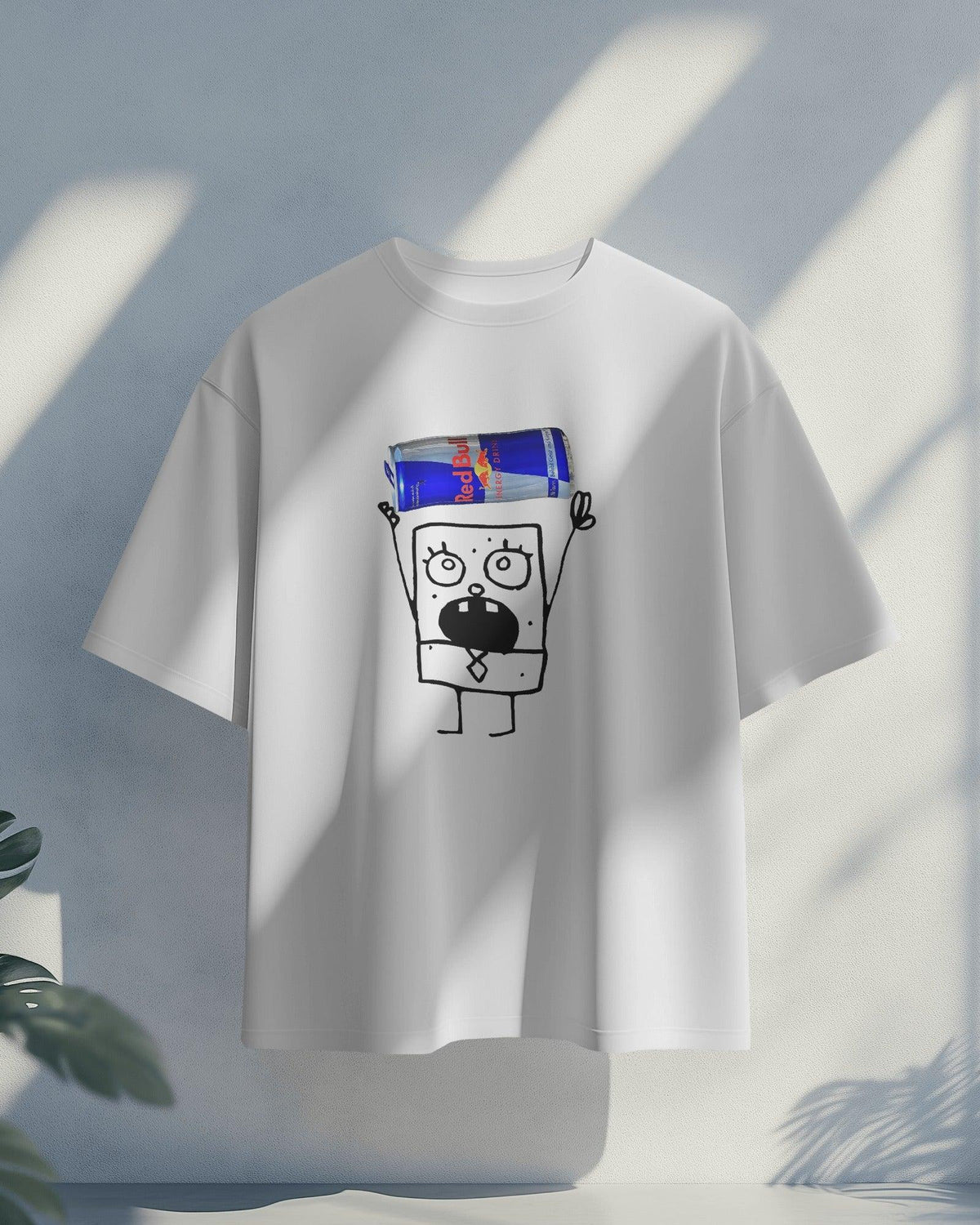 SpongeBob’s ready for a Red Bull! This oversized 18+ tee is for those who take their energy (and their style) to the next level