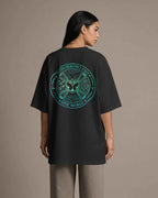 Tomorrowland Unity Stamp Oversized Black T-shirt | Unisex Premium Cotton Graphic Tee