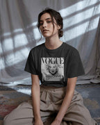 Vogue Madonna Regular Fit Black Tshirt