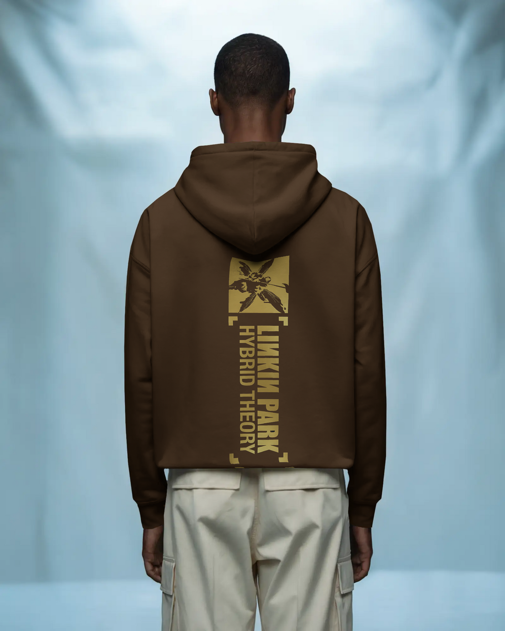 Linkin Park Hybrid Theory Brown Luxe Hoodie from Nitorious Atelier 