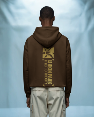 Linkin Park Hybrid Theory Brown Luxe Hoodie from Nitorious Atelier 