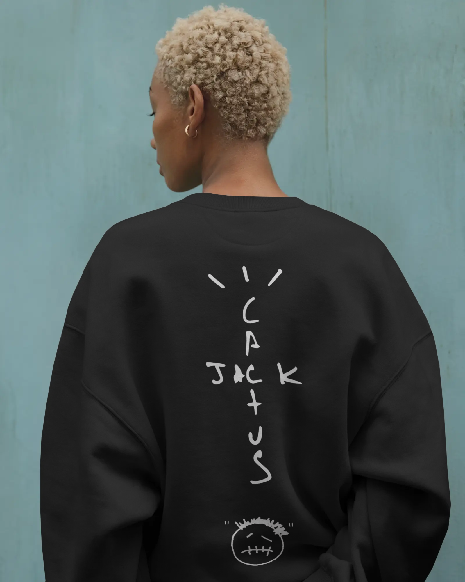 Nitorious Atelier Travis Scott Concert India Black Luxe Sweatshirt – premium cotton oversized tour merch streetwear for fans.