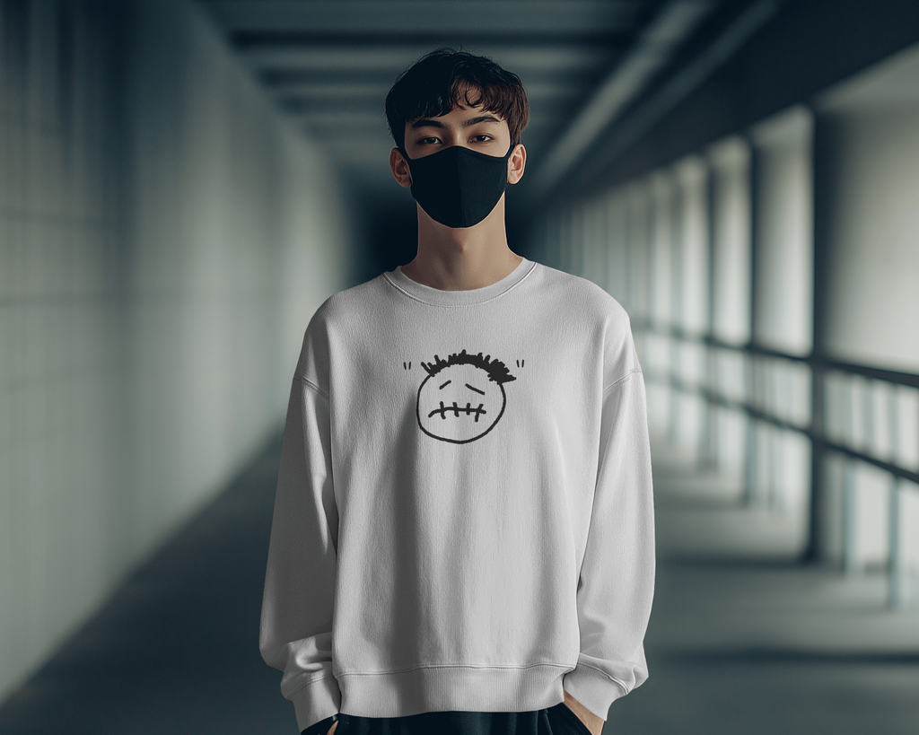 Travis Scott Look Mom I Can Fly Luxe White Sweatshirt from Circus Maximus Stadium Tour – premium cotton concert merch, oversized streetwear style.