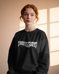 Nitorious Atelier Travis Scott Concert India Black Luxe Sweatshirt – premium cotton oversized tour merch streetwear for fans.