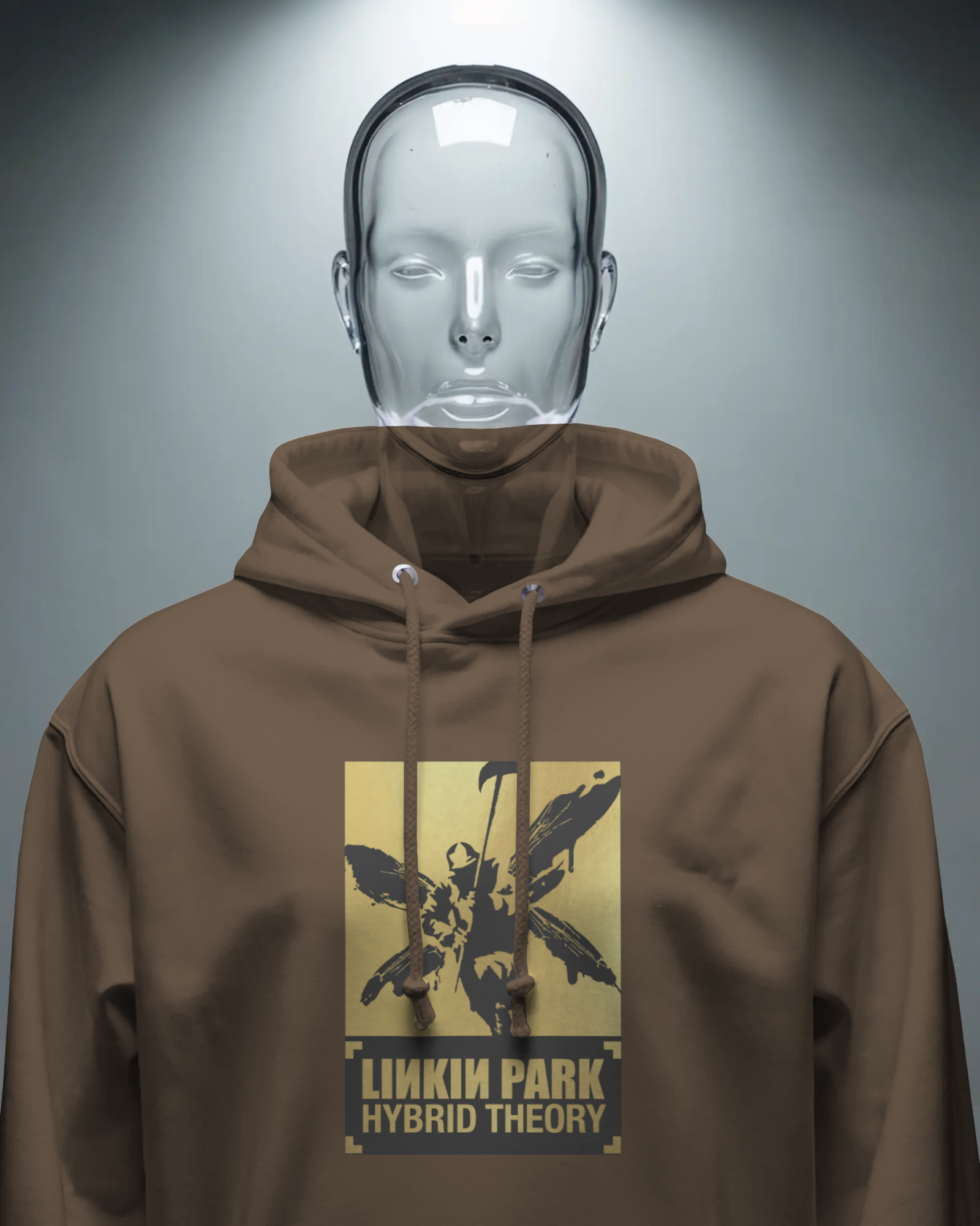 Linkin Park Hybrid Theory Brown Luxe Hoodie from Nitorious Atelier 